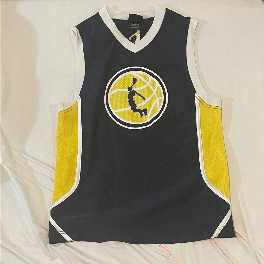Athletic Works Navy and Yellow Sports Jersey